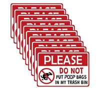 10PCS No Dumping Dog Waste Stickers Trash Bin Stickers Self-Adhesive Vinyl Decal Trash Can Sticker for House Yard Restaurant Garden 5.9 X 3.9 In