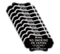10PCS No Smoking No Vaping Sticker No Smoking Vaping Symbol Signs Self-Adhesive Vinyl Door Decals Warning Sign for Home Business Cars Vehicles Indoor/Outdoor Use 5.5 X 3.1 In