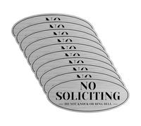10PCS No Soliciting Sign for House Self-Adhesive Vinyl Stickers Do Not Knock or Ring Doorbell No Soliciting Sticker for Home Perfect for Home Office Apartments Front Doors Porch Garage