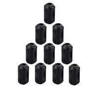 10PCS Noise Filter Cable Ring, Snap on Ferrite Ring Core Anti-Interference Bead Choke Ring Cord RFI EMI Noise Suppressor High-Frequency Filter with 5mm Inner Diameter Ferrite Cable Clip Black