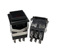 10Pcs Non Locking Push Button Switch 19x19mm KD2-22 8 Pins with Light Inside Illuminated 3A 250V without Lock Black(Illuminated Self Locking Black)