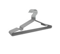 10PCS Non-slip Dip Plastic Clothes Hanger Dormitory Clothes Drying Adult Clothes Drying Rack Household Thick Clothes Support(10pcsGrey)