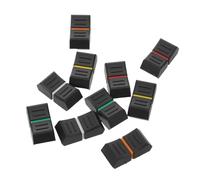 10pcs Non slip Rubber Slider Fader Caps 25x12x8mm Replacement Potentiometer Knobs for Audio Mixer Console with Black white, Black red, yellow, orange, green, Dj