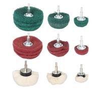 10Pcs Non-Woven Abrasive Buffing Wheels, 1/4 Inch Shank