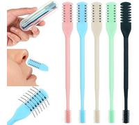 10Pcs Nose Hair Trimmer,2-in-1 Double-Sided Nose Hair Knife & Ear Picker, 360° Rotating Nasal Hair Cutter for Men and Women, Unisex Grooming Tool for Adults