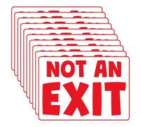 10PCS Not an Exit Sign Sticker 10 X 7 Inch Self-Adhesive Vinyl Not an Exit Signs for Business UV-Resistant Weather Scratch Water and Fade Resistance for Office Buildings Workplace