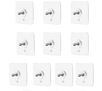 10pcs Not Traces Wall Hook Adhesive Pictures Frame Hangers Adhesive Hook Set for Home & Decors Silver Heavy Duty