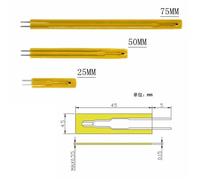 10PCS NTC thermistor temperature sensor Film resistance probe MF55 B3435 B3950 10K 50K 100K 25MM 50MM 75MM(B3950-100K-L25MM)