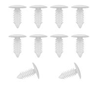 10pcs Number Plate Screws Plugs for Holes, White Universal Car Bumper Plugs Bumper Shield Fender Liner Push Pin Retainer Clips License Plate Fasteners for Most Cars 8mm/0.31in Holes