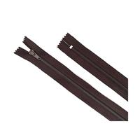 10pcs Nylon Coil Zipper Assortment, Size 3# 10-60cm, for Tailoring and Craft Sewing Projects,Coffee,18cm