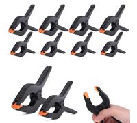 10PCS Nylon Spring Clamps, 2 Sizes Market Stall Clips for DIY Projects, Small Clamps for Crafts, Backdrop Clips for Woodwork, Pool Cover, Market Stall & Outdoor Use(5 * 3inch+5 * 2inch)