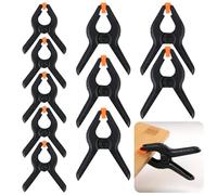 10PCS Nylon Spring Clamps, Heavy Duty Spring Clips Non-Slip Plastic Spring Clamps for DIY Project Photo Studios Woodwork Artwork Photo Background Home Improvement Canvas Paper(2 Inch&3 Inch)