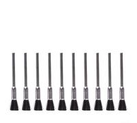 10pcs Nylon Wire Brush 3mm Shank Polishing Tool for Wood Metal Rust Removal Grinding Deburring Set Black Silver