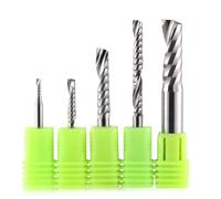 10pcs O Flute CNC Router Bits 1.0mm-12mm Shank Single Flute CNC Carbide Milling Cutter Spiral End Mill for Acrylic PVC MDF Wood(3.175x1.5x4x38L)