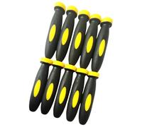 10Pcs Odprs Proof PP File Handles in Two Color Multiple Size Handle for Easy Identification and Comfortable Grip Flat Hole Round Hole Handle