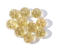 10PCS Of Luminous Glass Ball, Cream Console Game Pinball Machine Cattle Small Marbles, Bouncing Toys Bouncing Ball Small Marbles(gold)