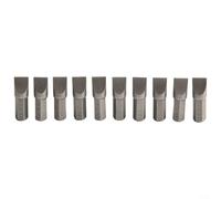 10pcs of Slotted Head Screwdriver Bits, 25mm Long with Standard Hex Shank for Hand Drills (SL8)