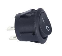 10PCS ON-OFF 2Position Plastic Rocker Switch KCD1 20MM Round Shape Rocker Toggle Switch with 2Pin Terminal(Red Head)
