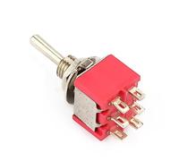 10Pcs ON-OFF-ON Momentary Toggle DPDT 6 Pin Long Service Life Compact Easy Mount for Automobile Home Appliance Industrial Control