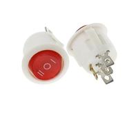 10PCS ON/OFF Round Rocker Switch LED Illuminated Car Dashboard Boat Van 2/3/4PIN Switch 20MM(D)