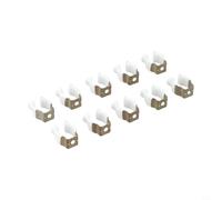 10PCS Open Type Heavy Duty Spring Terry Clips Stainless Steel and Rubber for Tool Organizing Storage Solutions in Garages Sheds Patios and More (15mm)