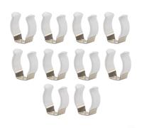 10PCS Open Type Spring Steel Terry Clips with Rubber Grip for Organizing Tools, Pipes and Cleaning Equipment in Sheds, Patios and Cabinets (20mm)