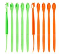 10pcs Orange Peeler Tool, Plastic Orange Peeler Citrus Skin Peelers with Long Handle Citrus Peel Cutter Fruit Skin Peeler Kitchen Accessory Kitchen Gadget(Grass Green & Orange)