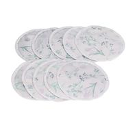 10Pcs Organic Washable Breast Pads, Reusable Nipple Pads for Maternity with Wash Bag (Flowers)