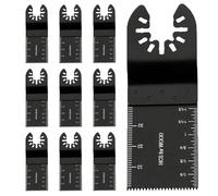 10Pcs Oscillating Tool Blades Professional Universal Oscillating Saw Blades Wood Multitool for Metal Plastic Cut Blades Fit Cable Black