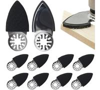 10Pcs Oscillating Tool Sanding Pad, Stainless Steel Oscillating Tool, Triangle Sanding Pads for Surface Polishing, Mechanical Maintenance Cleaning, Deburring, Finger Sander