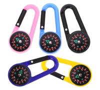10pcs Outdoor Carabiner Compass with Graduated Ring for Day Hikes | Acrylic Build, Built-in Clip, Hands-free Carry, for Climbers, Lanyards and Harness Gear Loops