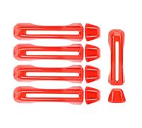 10pcs Outer Handle Shell Cover Trim 4-Door Fit for JL 2018+ ABS Material Red Rustproof Wear Easy Installation Decorative Replacement