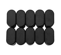 10pcs Oval Chair Leg Floor Covers Protector Rubber Table Chair Leg End Caps Covers Anti-scratch Furniture Floor Black 15 * 30mm