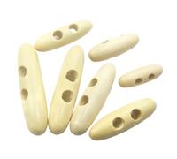 10pcs Oval Shape Wooden Toggle Buttons Sewing Craft DIY Accessory Compatible Clothing Coat Cloak Jacket Blazer(Color 1,40mm)