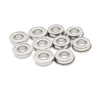10PCS P5 Miniature Flange Bearing Inner Diameter 1.5/2/3/4/5/6/7/8/10/12/15mm High Speed Flanged Ball Bearings(F625ZZ 5x16x5mm)