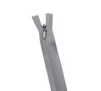 10Pcs/Pack 28cm 35cm 40cm 45cm 50cm 55cm 60cm 3# Invisible Zipper Nylon Coil Zipper for DIY Handcraft Cloth Sewing Accessories for Jackets Sewing Coats(Gray,55cm)