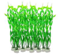 10PCS/Pack Artificial Aquarium Plants 12 Inch Aquarium Plants with Stone Base Realistic Fish Tank Plants with Low Maintenance for Fish Bowl Fish Tank or Tropical Fish AquariumPlants for Fish TankFish