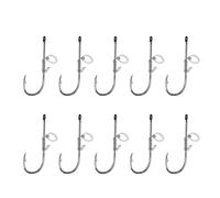 10pcs/pack High Carbon Steel Structure Live Shrimp Fixed Bed Hooks Set Fishing Hooks Freshwater Saltwater Hooks