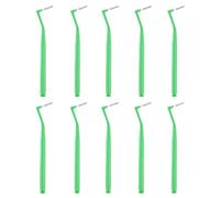 10pcs/Pack Interdental Brush, Micro, Mini with Cover(Green (0.8mm))