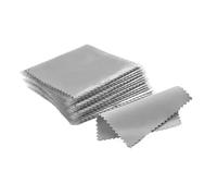 10Pcs/Pack Multi Size Silver Polishing Cloth Cleaning Anti Tarnish Reusable Soft Wiping Keep Shining Tools(Mix,10 * 10cm)(Grey,8 * 8cm)