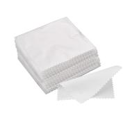 10Pcs/Pack Multi Size Silver Polishing Cloth Cleaning Anti Tarnish Reusable Soft Wiping Keep Shining Tools(Mix,10 * 10cm)(White,10 * 10cm)