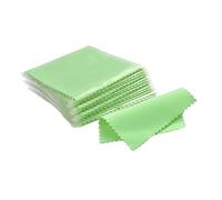 10Pcs/Pack Multi Size Silver Polishing Cloth Cleaning Anti Tarnish Reusable Soft Wiping Keep Shining Tools(Mix,10 * 10cm)(Green,8 * 6cm)