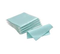 10Pcs/Pack Multi Size Silver Polishing Cloth Cleaning Anti Tarnish Reusable Soft Wiping Keep Shining Tools(Mix,10 * 10cm)(Blue,8 * 8cm)