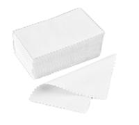 10Pcs/Pack Multi Size Silver Polishing Cloth Cleaning Anti Tarnish Reusable Soft Wiping Keep Shining Tools(Mix,10 * 10cm)(White,10 * 6cm)