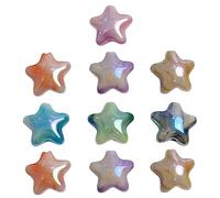 10Pcs/Pack Two-Color Gradient Cloud Star Acrylic Beads Mixed Beaded Necklace Bracelets Jewelry Accessories Two-Color Five-Pointed Star Bead