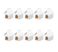 10PCS / Pack Unique White Dog House Form Gift Packaging Boxes Holiday Packaging Containers Suitable for Special Event Bulk Holiday Containers