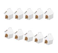 10PCS / Pack Unique White Dog House Form Gift Packaging Boxes Holiday Packaging Containers Suitable for Special Event White Dog House Gift Boxes