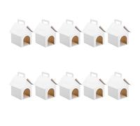 10PCS / Pack Unique White Dog House Form Gift Packaging Boxes Holiday Packaging Containers Suitable for Special Event Pet Theme Celebration Accessories