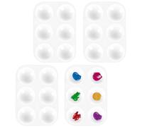 10Pcs Paint Palette, Paint Tray Palettes Rectangular Plastic Tray, Paint Pallet Painting Supplies Art Supplies for Craft Art Acrylic Watercolor Oil Painting, White