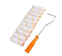 10Pcs Paint Roller Brush Clean Proffesional Roller Sleeves Replacement Edger Brush Tool for Wall Ceiling Home Renovation Tool